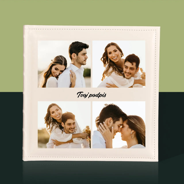 Fotokoláž: 4 Fotografie A Podpis - Album Na Fotografie