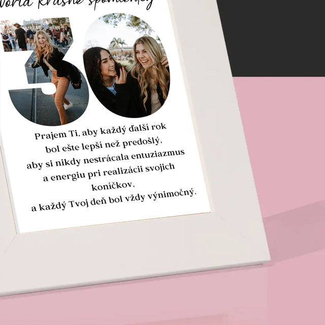 Slovo Z Fotografií: 30 Rokov Z Tvojich Fotiek - Rámček Na Fotografiu (Vertikálne)