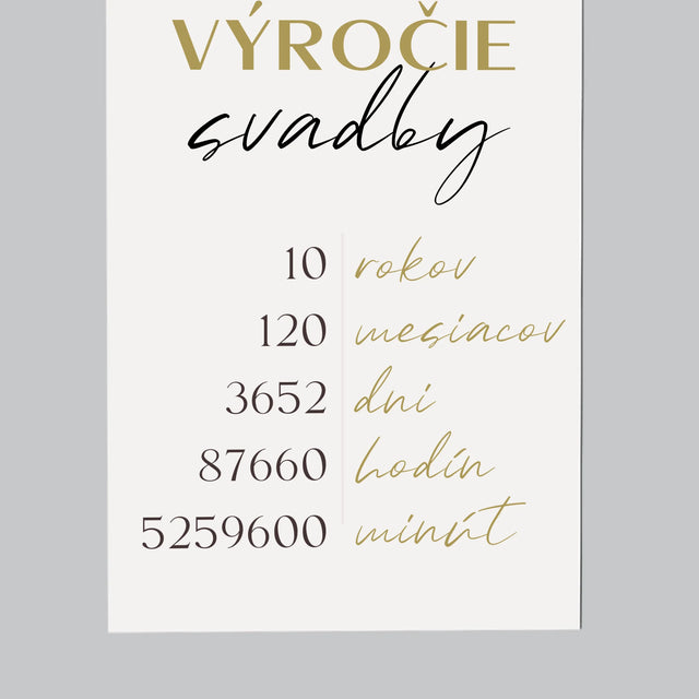 Slovo Z Fotografií: 10. Výročie Svadby - Magnetka Na Chladničku