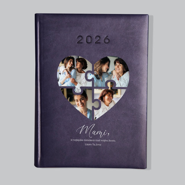 Fotokoláž: Puzzle Srdce Pre Mamu - Knižný Kalendár