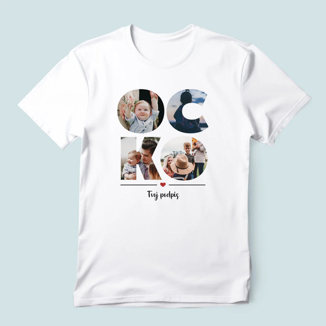 Slovo Z Fotografií: Ocko Z Tvojich Fotografií - Pánske Tričko