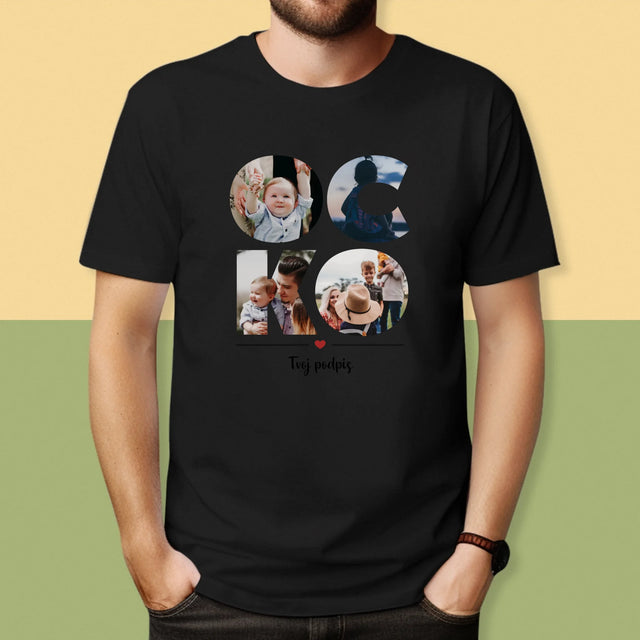 Slovo Z Fotografií: Ocko Z Tvojich Fotografií - Pánske Tričko