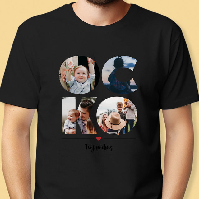 Slovo Z Fotografií: Ocko Z Tvojich Fotografií - Pánske Tričko