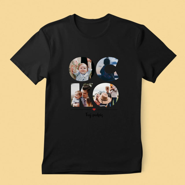 Slovo Z Fotografií: Ocko Z Tvojich Fotografií - Pánske Tričko