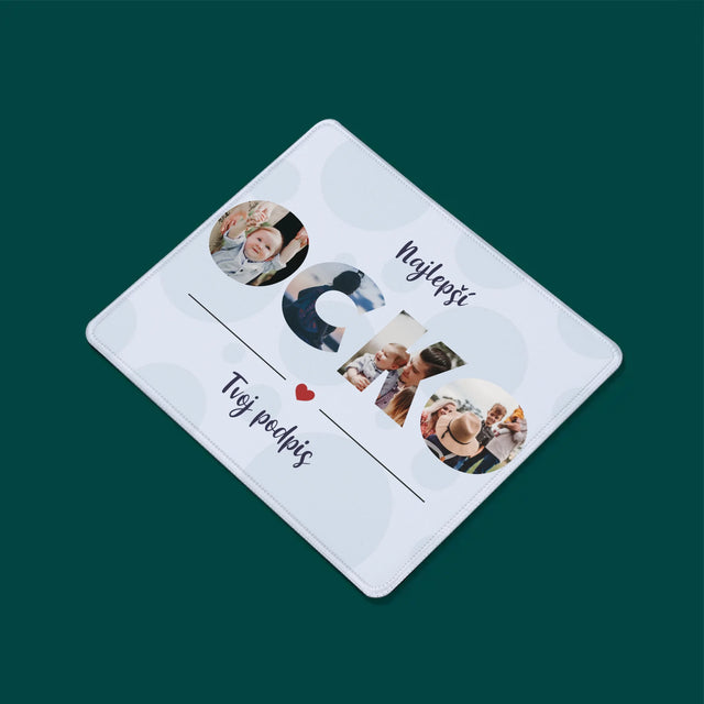 Slovo Z Fotografií: Ocko Z Tvojich Fotografií - Podložka Pod Myš