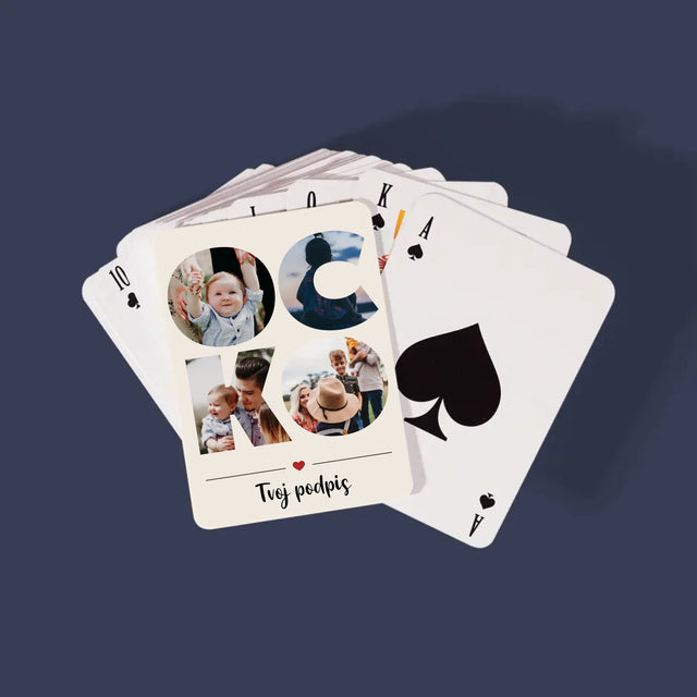 Slovo Z Fotografií: Ocko Z Tvojich Fotografií - Hracie Karty