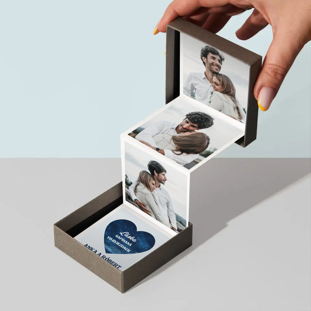 Fotokoláž: Láska Napísaná Vo Hviezdach - Sada Fotografií Harmonika