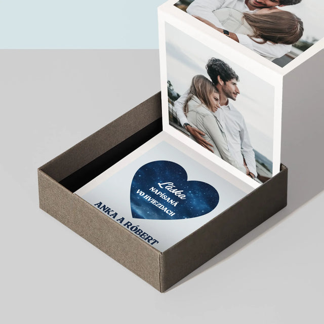 Fotokoláž: Láska Napísaná Vo Hviezdach - Sada Fotografií Harmonika