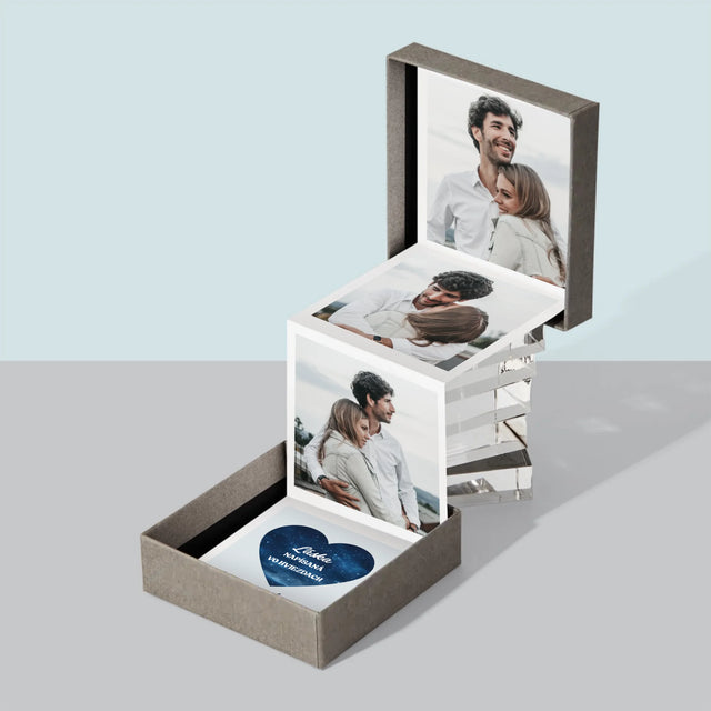 Fotokoláž: Láska Napísaná Vo Hviezdach - Sada Fotografií Harmonika