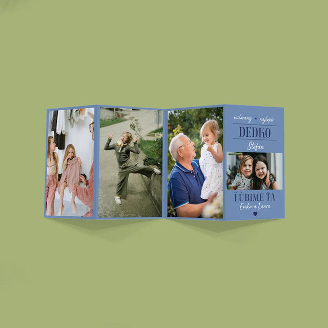 Fotokoláž: Milovaný Dedko - Veľká Harmonika Z Fotografií