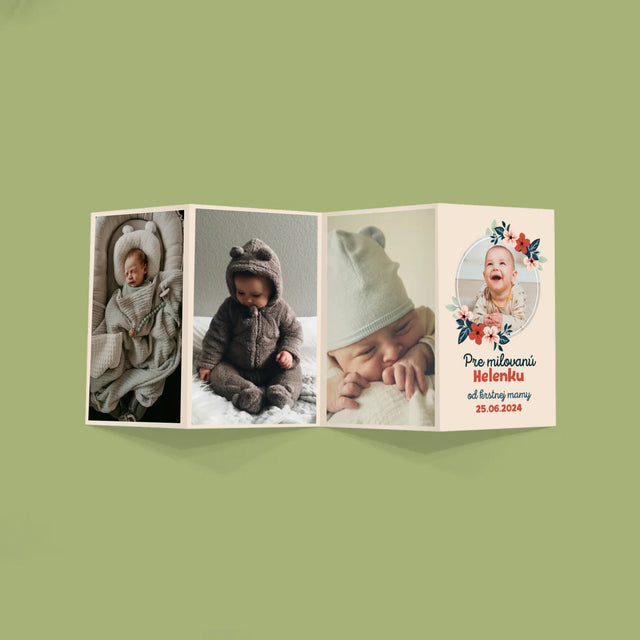 Fotografia A Podpis: Pre Dieťa Od Krstných Rodičov - Veľká Harmonika Z Fotografií