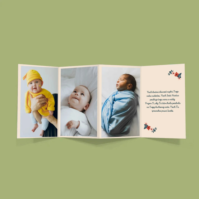 Fotografia A Podpis: Pre Dieťa Od Krstných Rodičov - Veľká Harmonika Z Fotografií