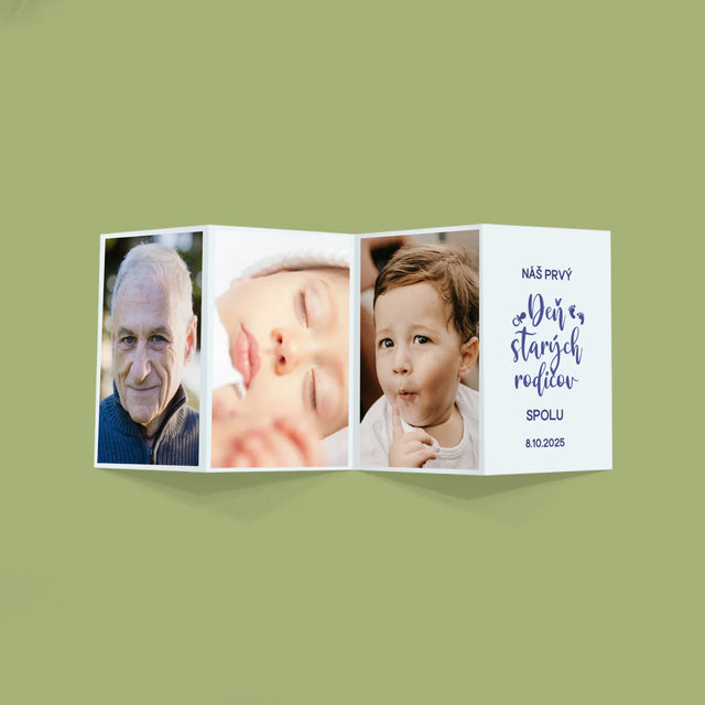 Fotokoláž: Prvý Deň Starých Rodičov - Dedko - Veľká Harmonika Z Fotografií