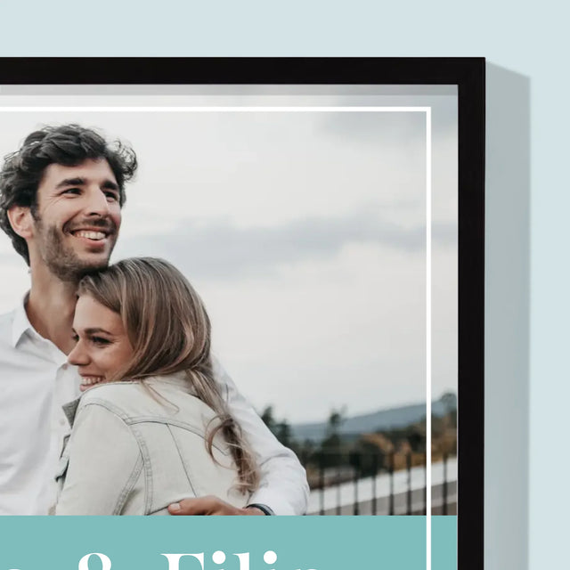 Fotokoláž: Pár Mená - Zarámováná Tlač 30X40 (Vertikálne)