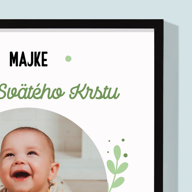 Fotografia A Podpis: Pri Príležitosti Svätého Krstu - Zarámováná Tlač 30X40 (Vertikálne)