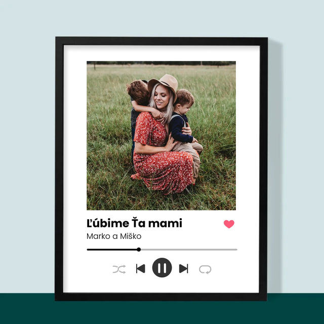 Fotografia A Podpis: Ľúbime Ťa Mami - Zarámováná Tlač 30X40 (Vertikálne)