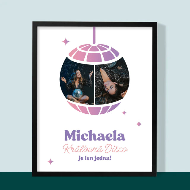 Fotokoláž: Kráľovná Disco 2 Fotografie - Zarámováná Tlač 30X40 (Vertikálne)
