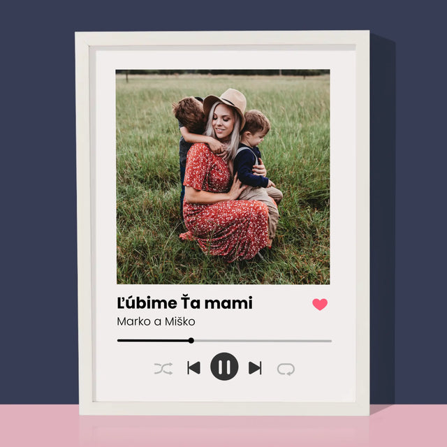 Fotografia A Podpis: Ľúbime Ťa Mami - Zarámováná Tlač 30X40 (Vertikálne)