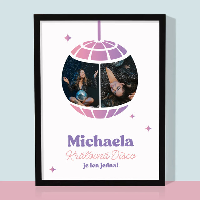 Fotokoláž: Kráľovná Disco 2 Fotografie - Zarámováná Tlač 30X40 (Vertikálne)