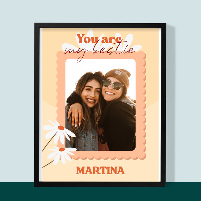 Fotokoláž: Fotografia Besties - Zarámováná Tlač 30X40 (Vertikálne)