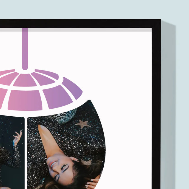 Fotokoláž: Kráľovná Disco 2 Fotografie - Zarámováná Tlač 30X40 (Vertikálne)