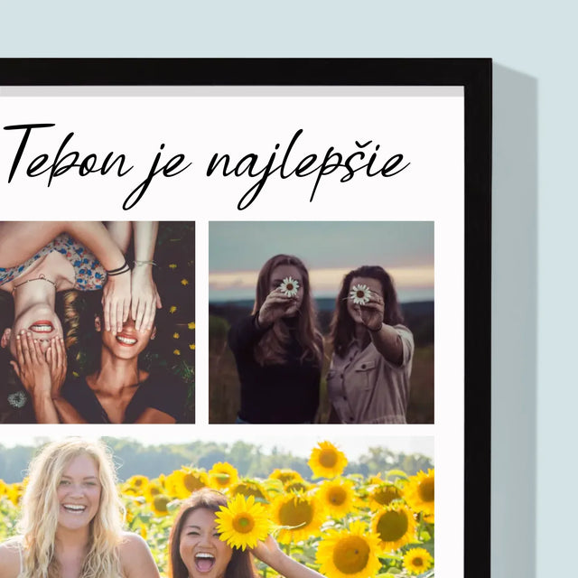 Fotokoláž: Najlepšia Kamarátka - Zarámováná Tlač 30X40 (Vertikálne)