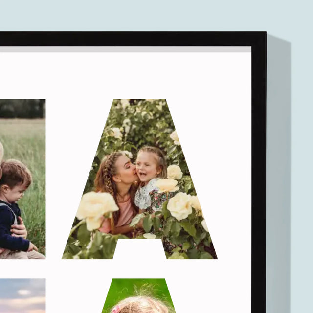 Slovo Z Fotografií: Mama Z Tvojich Fotografií - Zarámováná Tlač 30X40 (Vertikálne)
