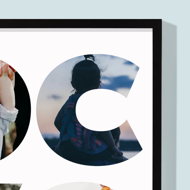 Slovo Z Fotografií: Ocko Z Tvojich Fotografií - Zarámováná Tlač 30X40 (Vertikálne)