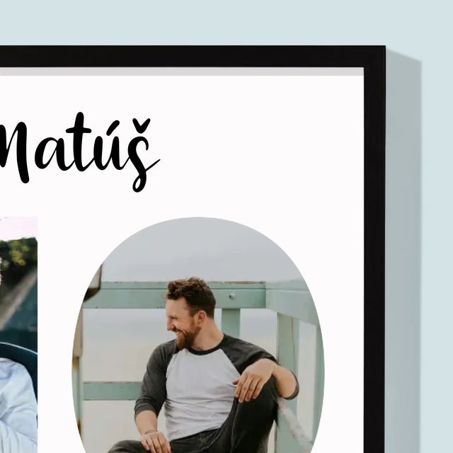 Slovo Z Fotografií: 40 Rokov Z Tvojich Fotografií - Zarámováná Tlač 30X40 (Vertikálne)