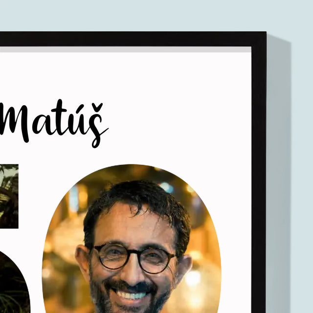 Slovo Z Fotografií: 50 Rokov Z Tvojich Fotografií - Zarámováná Tlač 30X40 (Vertikálne)