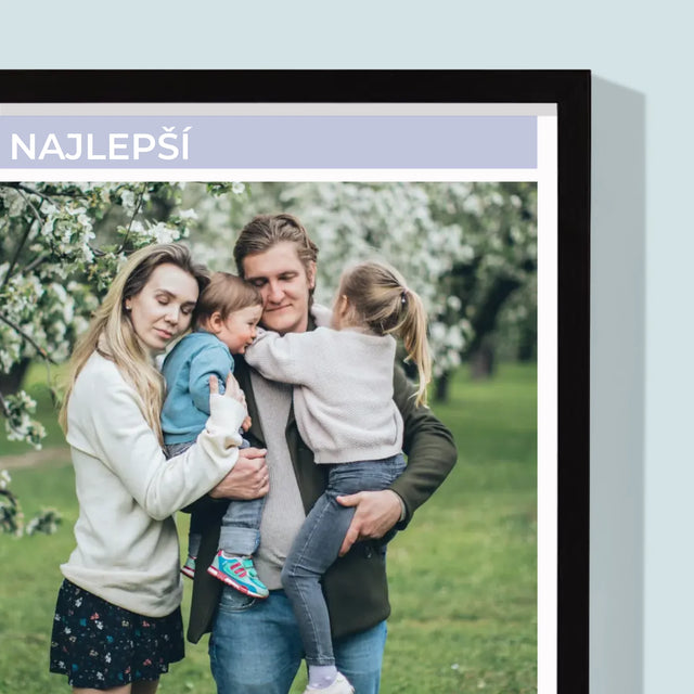 Fotokoláž: Najlepší Tato Koláž - Zarámováná Tlač 30X40 (Vertikálne)