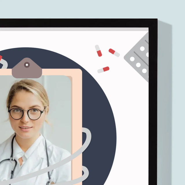 Fotografia A Podpis: Lekár S Veľkým Srdcom - Zarámováná Tlač 30X40 (Vertikálne)