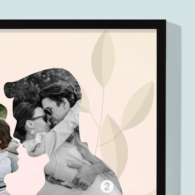 Tvar Z Fotografií: Zamilovaný Pár - Zarámováná Tlač 30X40 (Vertikálne)