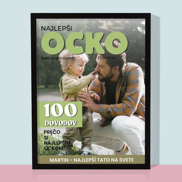 Obálka Časopisu: Najlepší Ocko - Zarámováná Tlač 30X40 (Vertikálne)