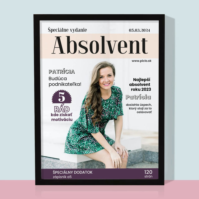 Obálka Časopisu: Absolvent - Zarámováná Tlač 30X40 (Vertikálne)