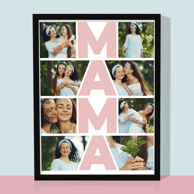 Fotokoláž: Mama Fotokoláž - Zarámováná Tlač 30X40 (Vertikálne)