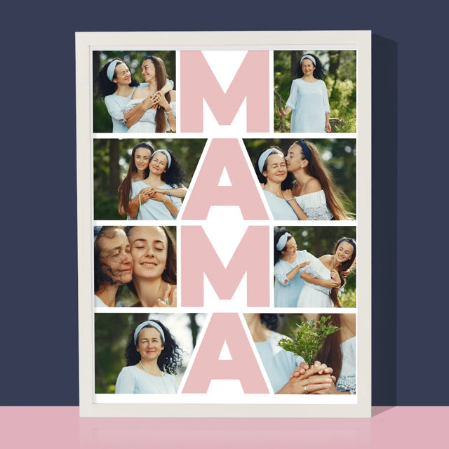 Fotokoláž: Mama Fotokoláž - Zarámováná Tlač 30X40 (Vertikálne)