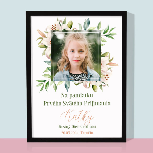 Fotografia A Podpis: Na Pamiatku 1. Sv Prijímania - Zarámováná Tlač 30X40 (Vertikálne)