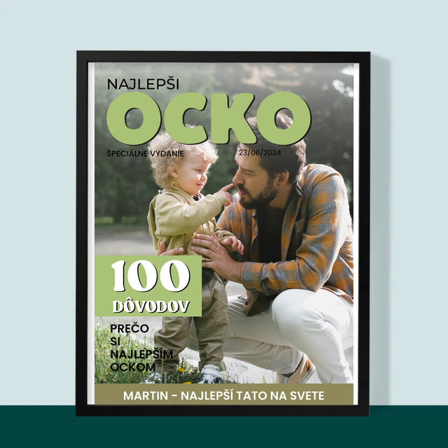 Obálka Časopisu: Najlepší Ocko - Zarámováná Tlač 30X40 (Vertikálne)