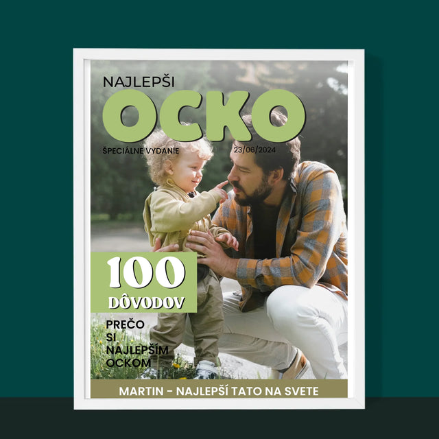 Obálka Časopisu: Najlepší Ocko - Zarámováná Tlač 30X40 (Vertikálne)