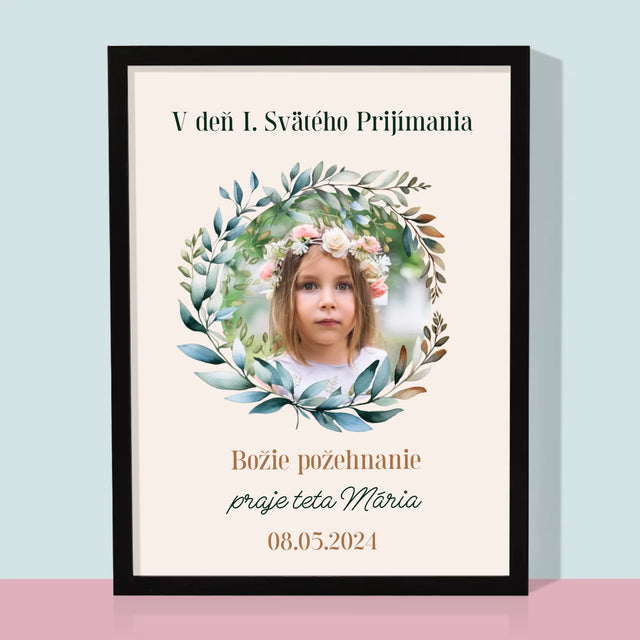Fotografia A Podpis: V Deň I. Svätého Prijímania - Zarámováná Tlač 30X40 (Vertikálne)