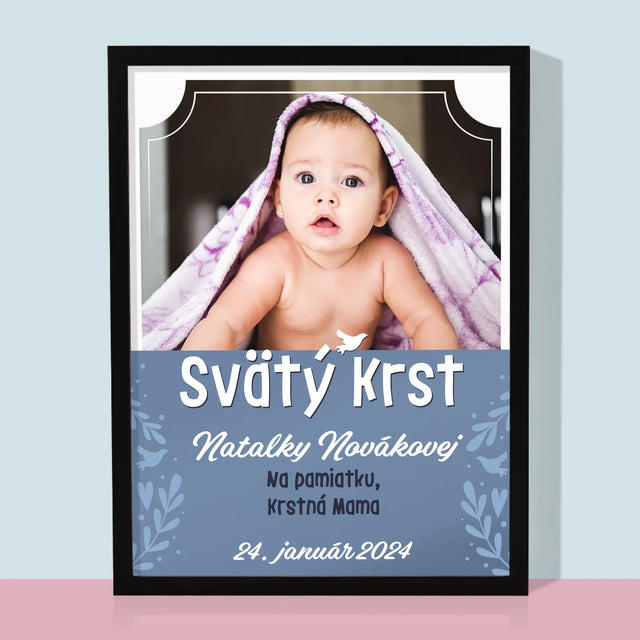 Fotografia A Podpis: Svätý Krst - Zarámováná Tlač 30X40 (Vertikálne)