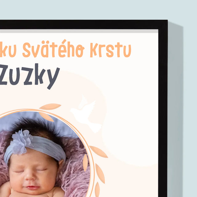 Fotografia A Podpis: Na Pamiatku Svätého Krstu - Zarámováná Tlač 30X40 (Vertikálne)