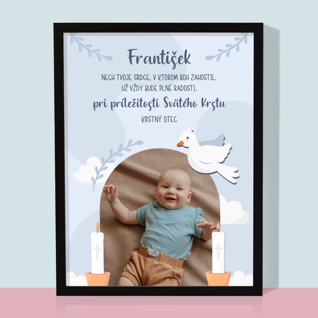 Fotografia A Podpis: Pri Príležitosti Svätého Krstu - Zarámováná Tlač 30X40 (Vertikálne)