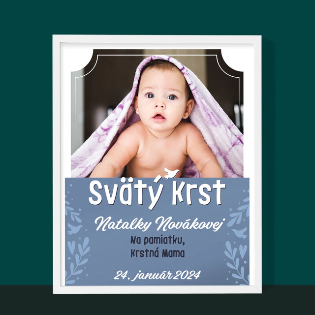 Fotografia A Podpis: Svätý Krst - Zarámováná Tlač 30X40 (Vertikálne)