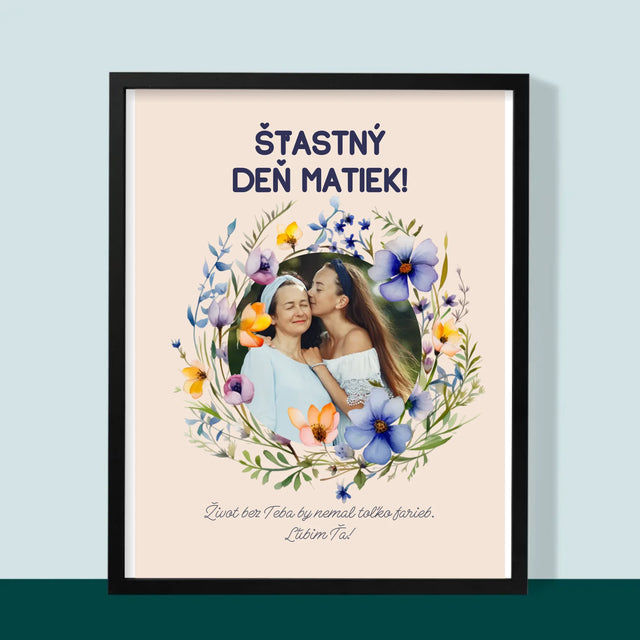 Fotografia A Podpis: Šťastný Deň Matiek - Zarámováná Tlač 30X40 (Vertikálne)