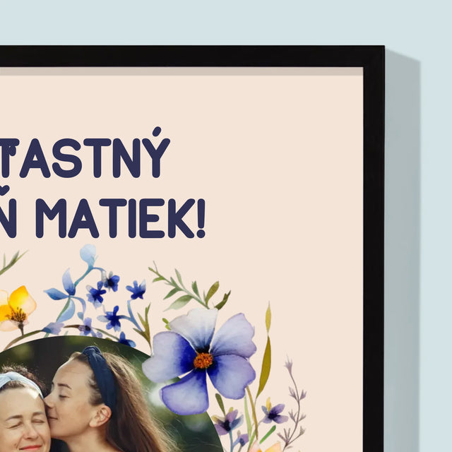 Fotografia A Podpis: Šťastný Deň Matiek - Zarámováná Tlač 30X40 (Vertikálne)
