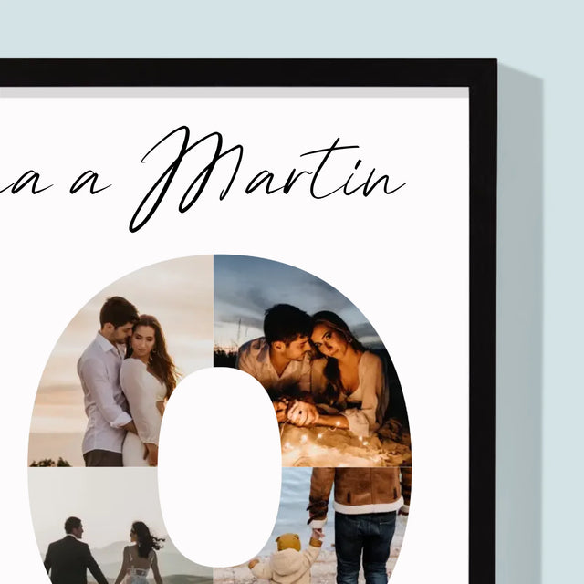 Slovo Z Fotografií: 10. Výročie Svadby - Zarámováná Tlač 30X40 (Vertikálne)