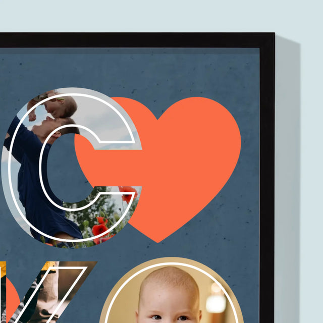 Fotokoláž: Ocko Je Najlepší - Zarámováná Tlač 30X40 (Vertikálne)