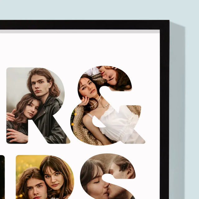 Slovo Z Fotografií: Mr&Mrs - Zarámováná Tlač 30X40 (Vertikálne)